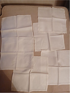 Vintage irish linen napkins embroidered X 6